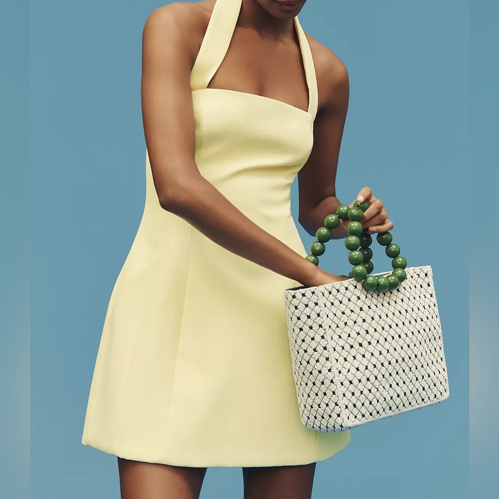 Anthropologie Bardot Nevelle Halter Square-Neck Mini Dress